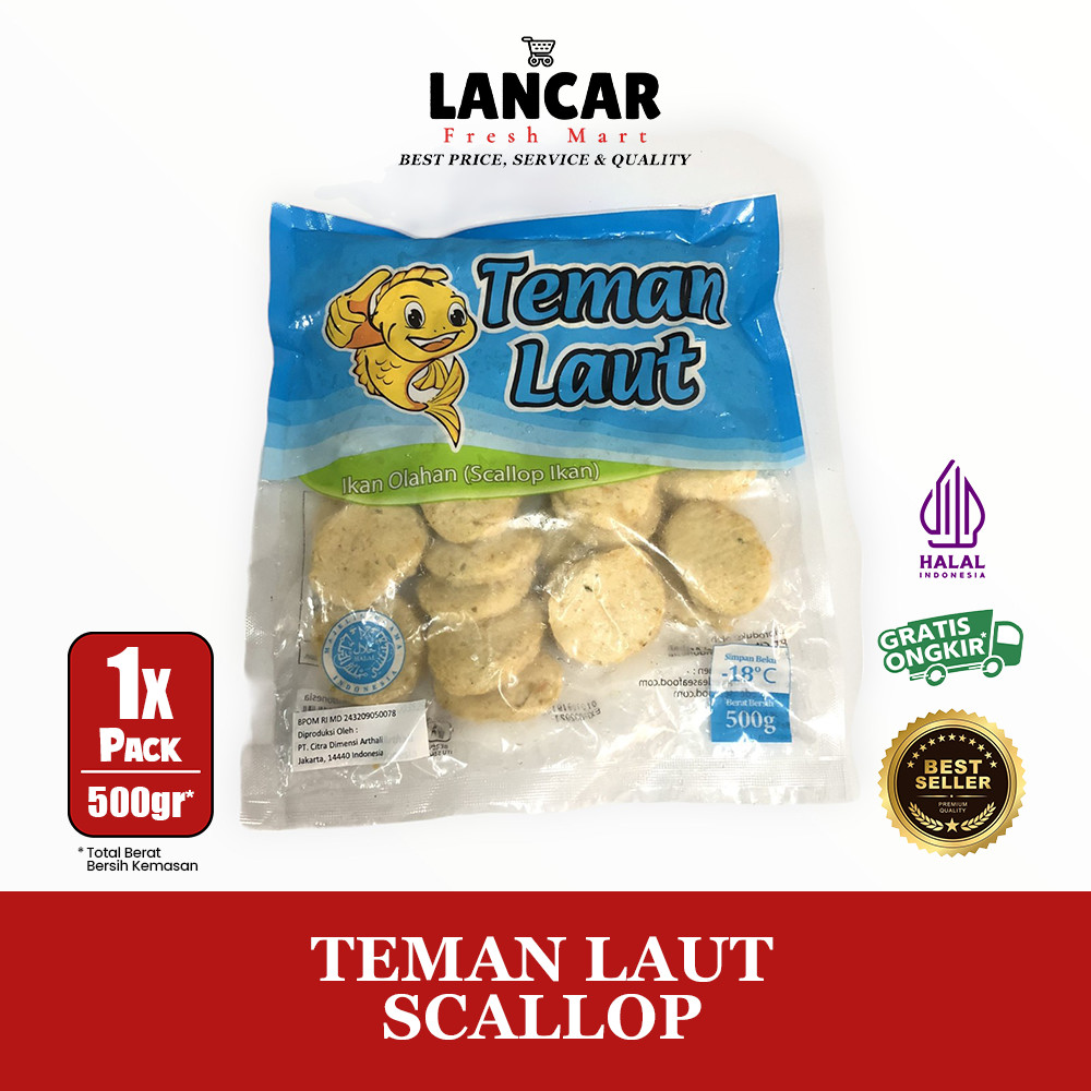 

SCALLOP TL 500GR / TEMAN LAUT SCALLOP 500GR