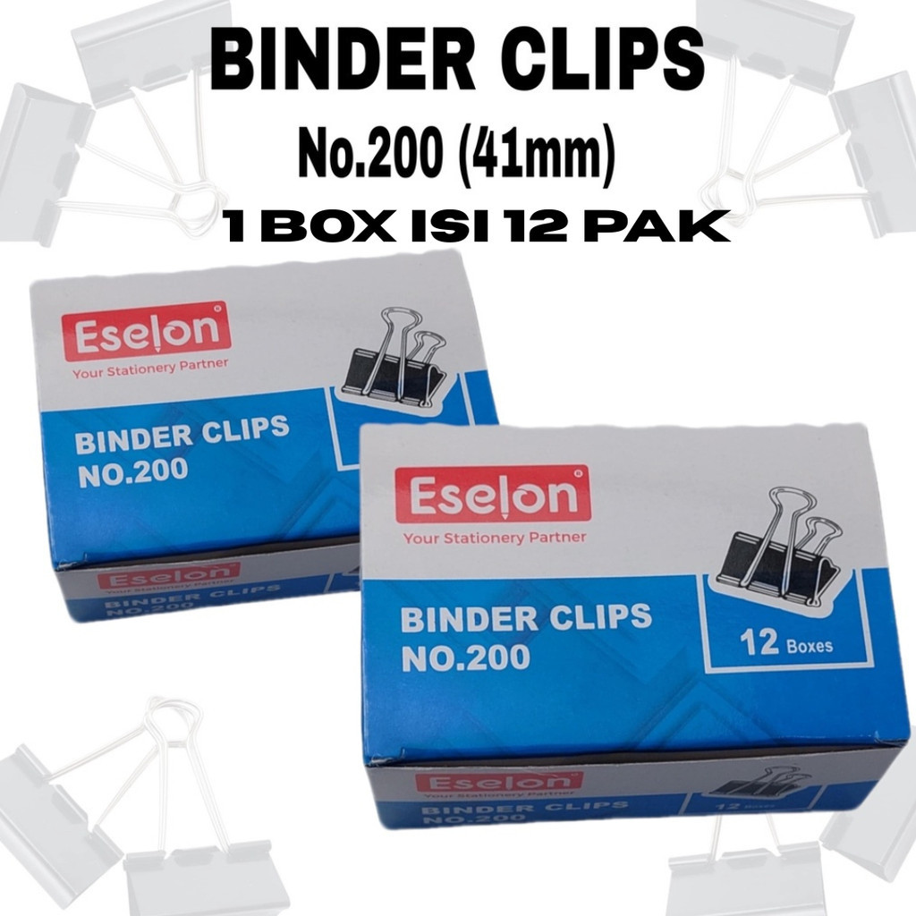 

(1 box) Penjepit Kertas/Binder Klip/Binder Clip No.200