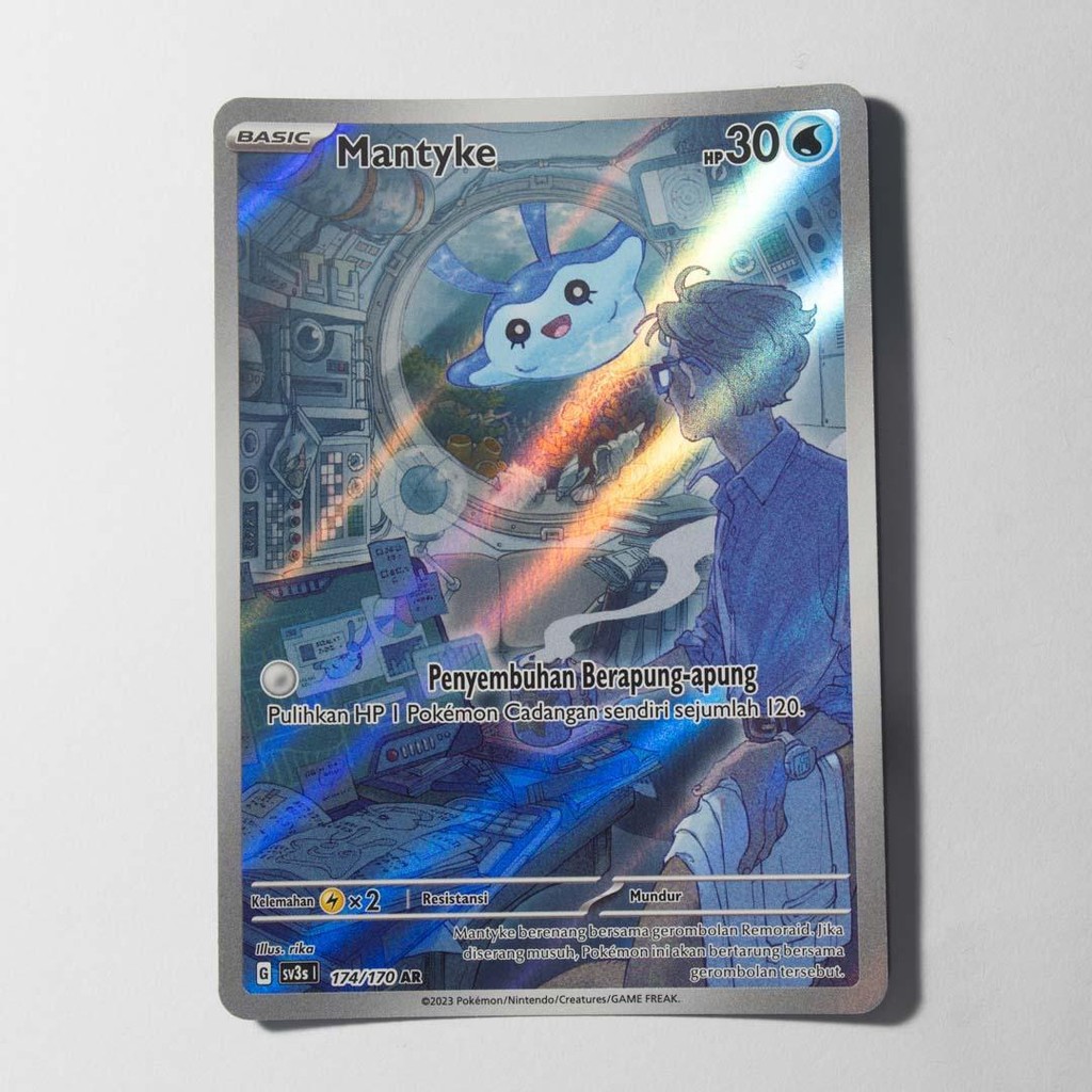 Mantyke AR 174/170 SV3S Kilau Hitam Kartu Pokemon TCG Original Indonesia