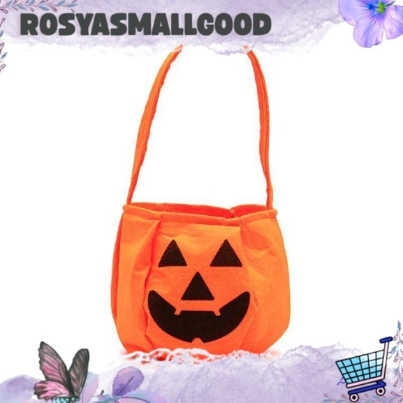

VIIRRAALL TAPB tas halloween pumpkin labu trick or treat goodie bag flanel CCOS