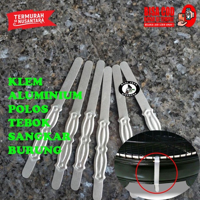 SEDIA KLEM PLAT BESI UKIR KLEM TEBOK SANGKAR 1 PCS NON MERK PENJEPIT BAWAHAN KANDANG MURAI LOVEBIRD