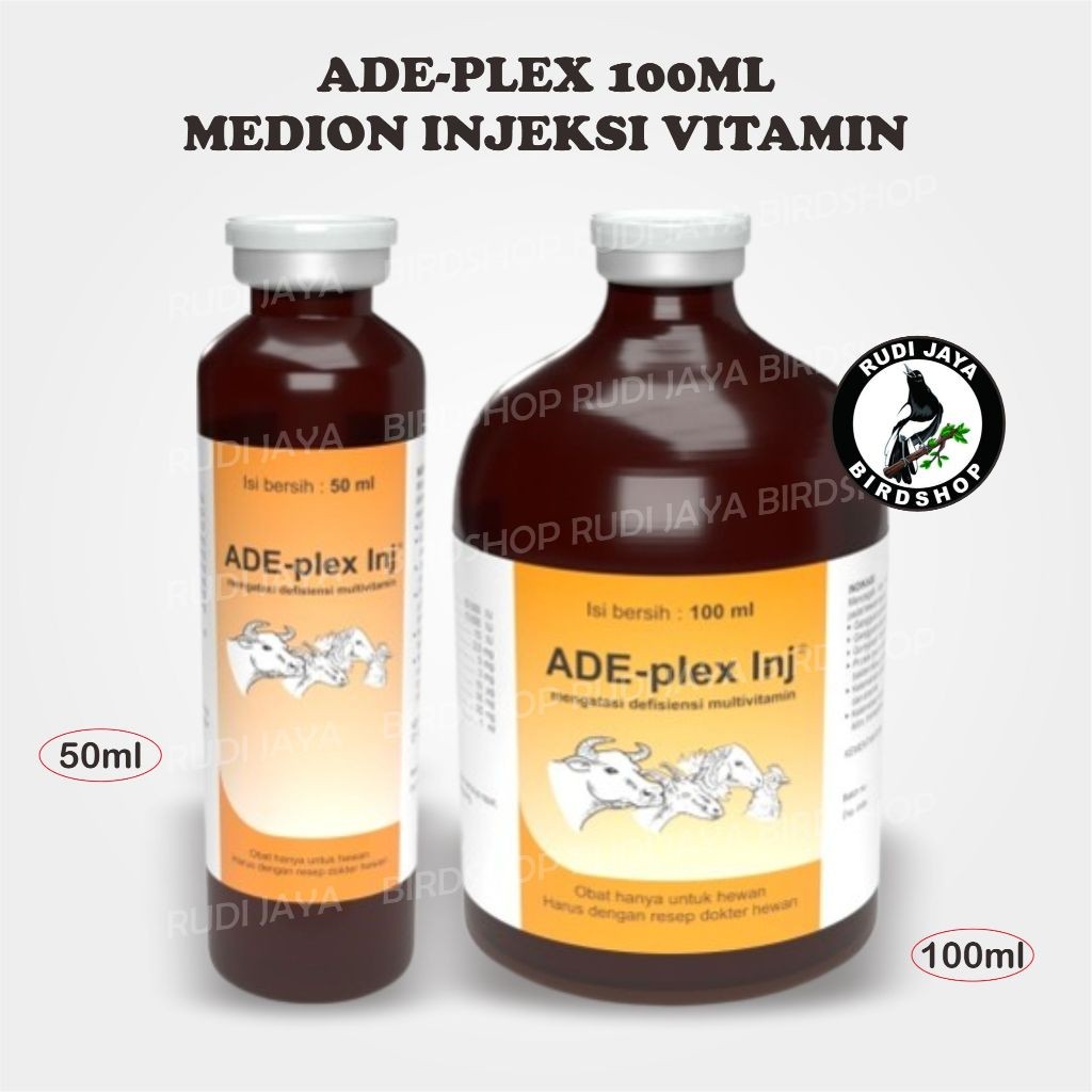 SEDIA ADE-PLEX 100ML MEDION INJEKSI VITAMIN ADE DAN B KOMPLEKS HEWAN SAPI KAMBING KUDA BABI KUCING