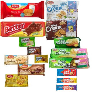 

#MAYORA BISKUIT SARI GANDUM/WAFFELO/MARIE/SANDWICH/SLAI OLAI/CREAM /BETTER