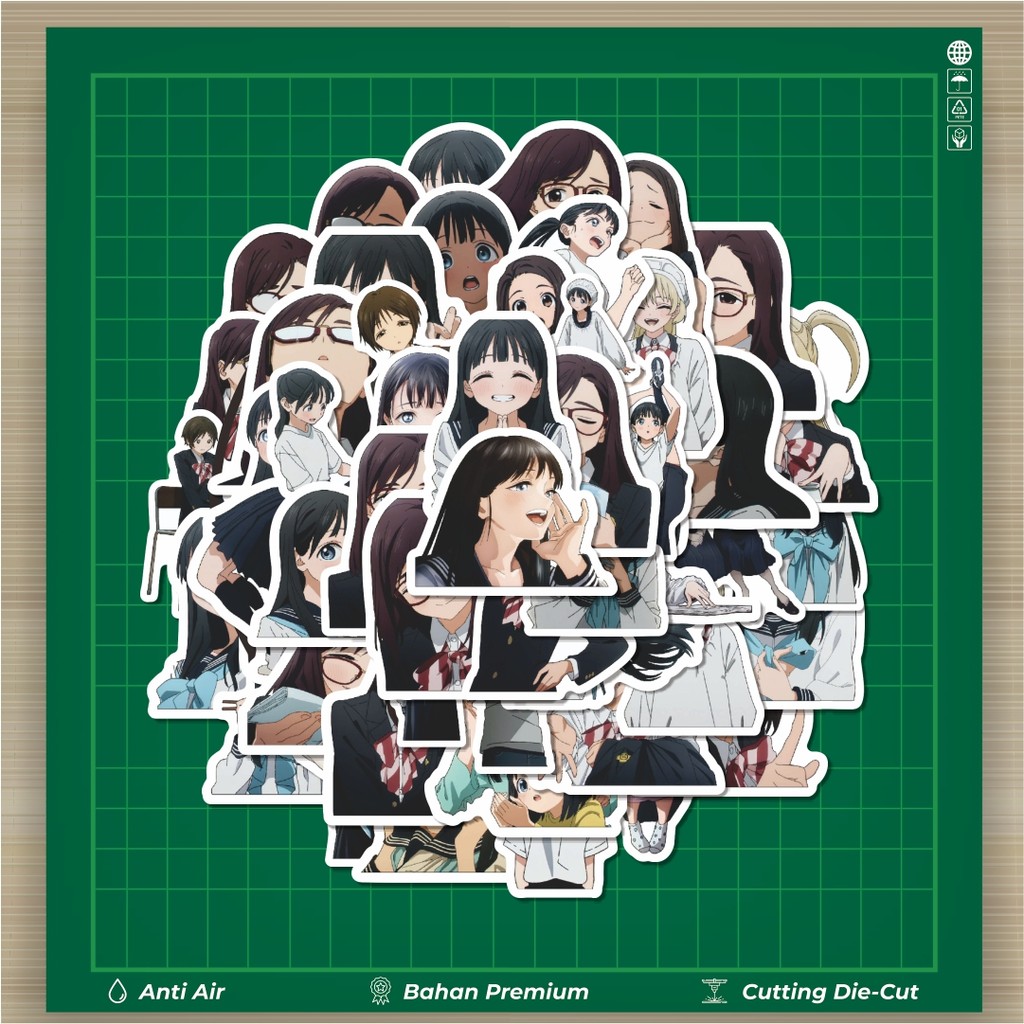 

HOT 50 PCS STIKER Stiker Anime Akebi's Sailor Uniform Series Stiker Fashion Cars Decal Dingin Kartu Album Custom Vinyl Anti Air- Sticker Aesthetic Buku Journal Koper Casing HP Tablet Laptop Helm Motor Botol Minum