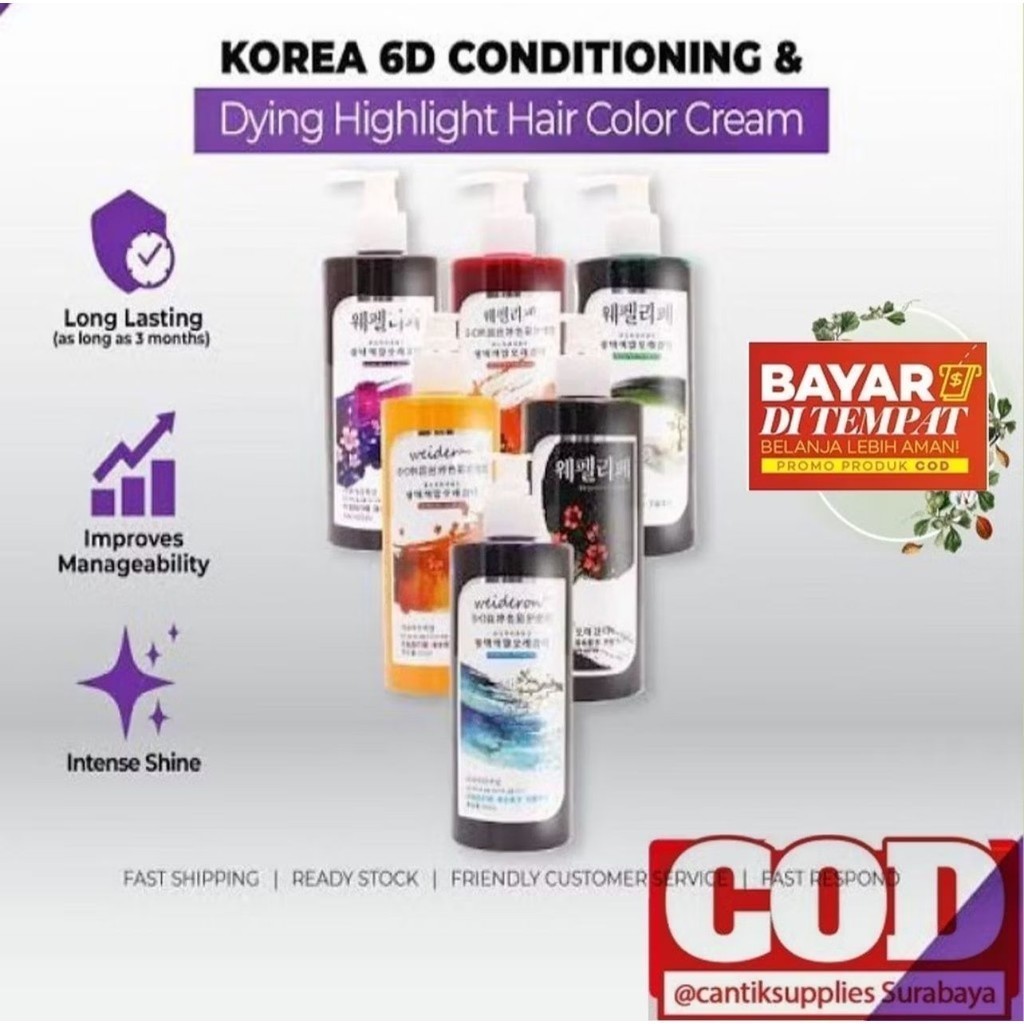 Shampoo Hair Color Weideron 420ML water intense colour Weideron