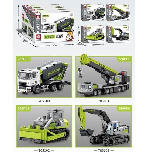 NMZSHOP Mainan Edukasi Bricks Balok Sembo Truck Konstruksi Zoomlion  DB705100 TS 1450