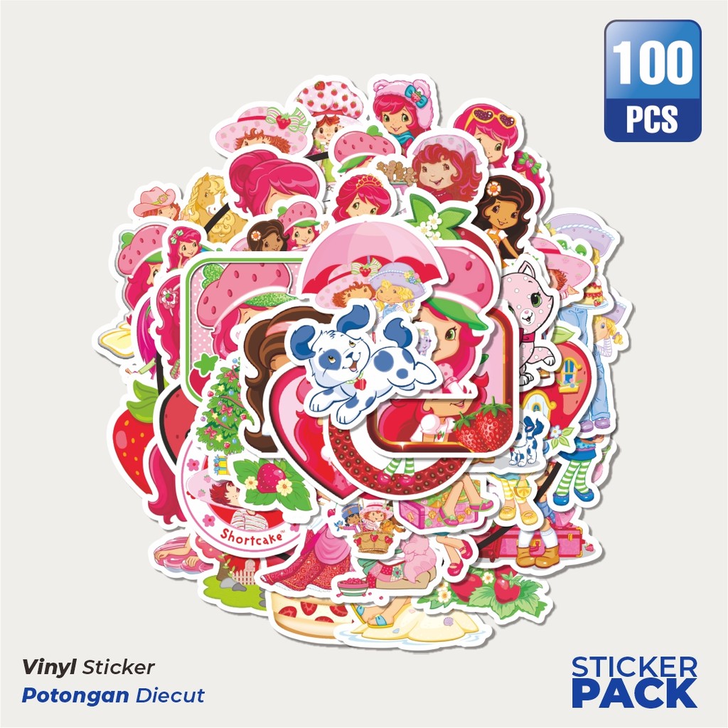 

Stiker Vinyl Stiker Strawberry Shortcake Series 1 Waterproof Aesthetic- Untuk Laptop, Motor, dan Helm - Paper Stationery Pack