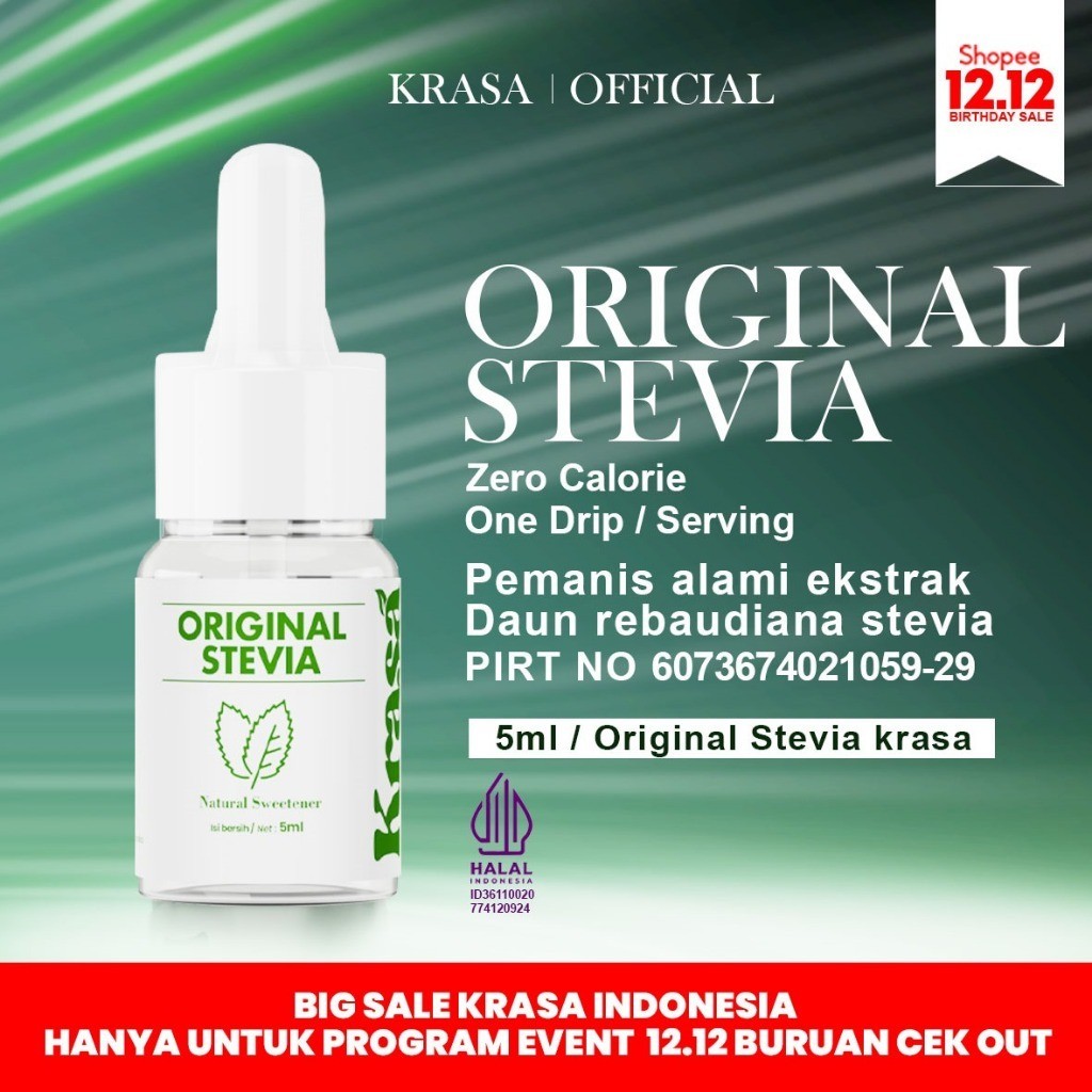 

Stevia Cair Pemanis Pengganti Gula 0 Kalori 5ML dan HALAL