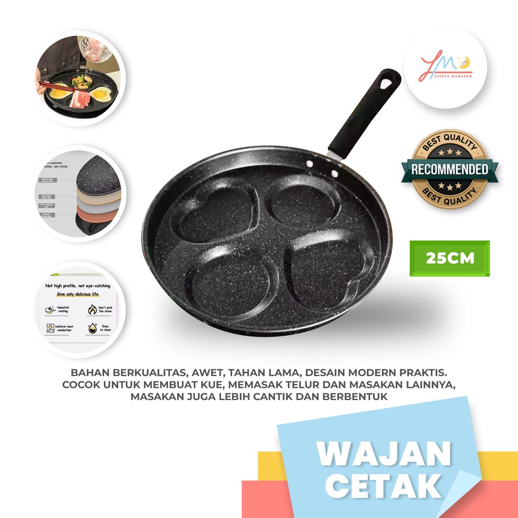 Cetakan Telur / Wajan Cetakan Telur / Wajan Cetakan Telur 4 lubang / EGG MOLD FRYER 4HOLE