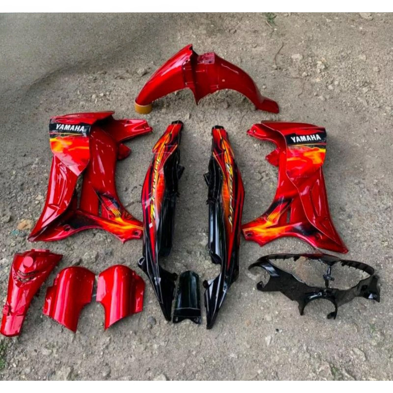 BODY FULLSET BODY HALUS YAMAHA JUPITER Z NEW BURHAN / JUPITER Z LAMA WARNA MERAH MARON HITAM A1