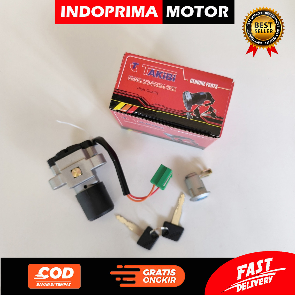 TAKIBI KUNCI KONTAK ASSY SATRIA FU OLD. KONTAK SET DEPAN BELAKANG SUZUKI SATRIA F 150 LAMA