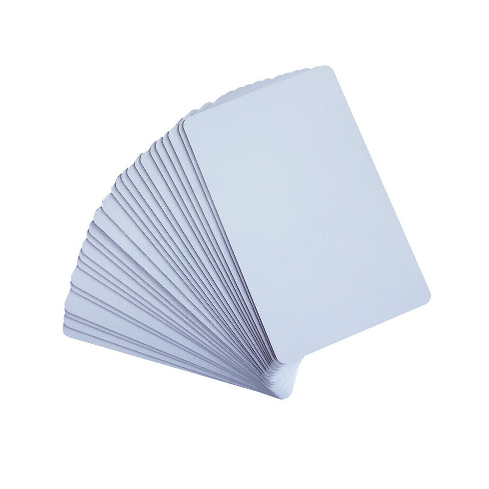 

50pcs High Glossy Blank PVC Business Card Design Logo Name Thank You ID Card Waterproof and Double Sided Printing NOT NFC Cards