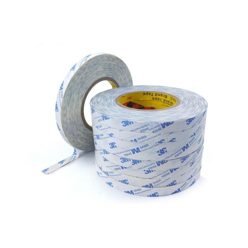

3M Double Coated Tissue Tape 9448A, White, 12 mm x 50 m