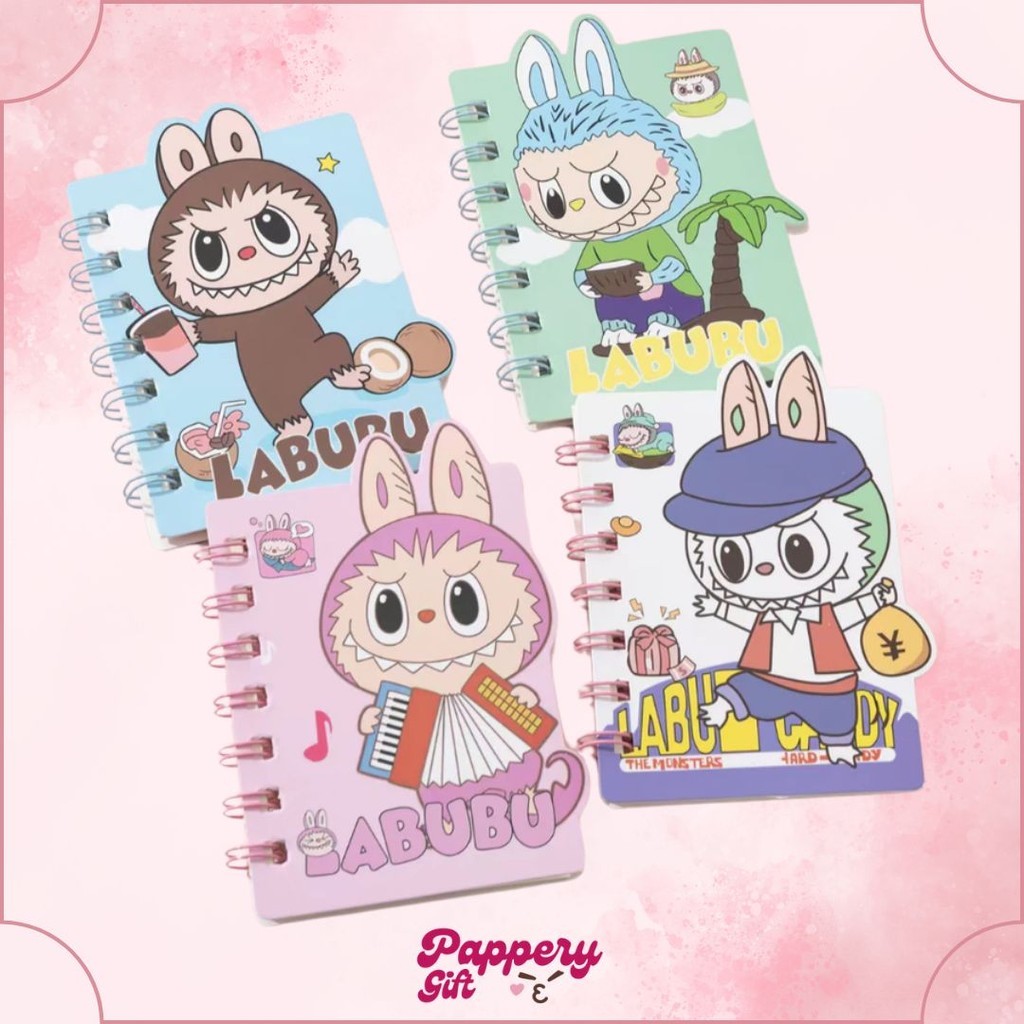 

Note book Ring Motif Memo Kecil A7 Spiral notebook Mini Buku Tulis Ring Labubu Sanrio - GG0521