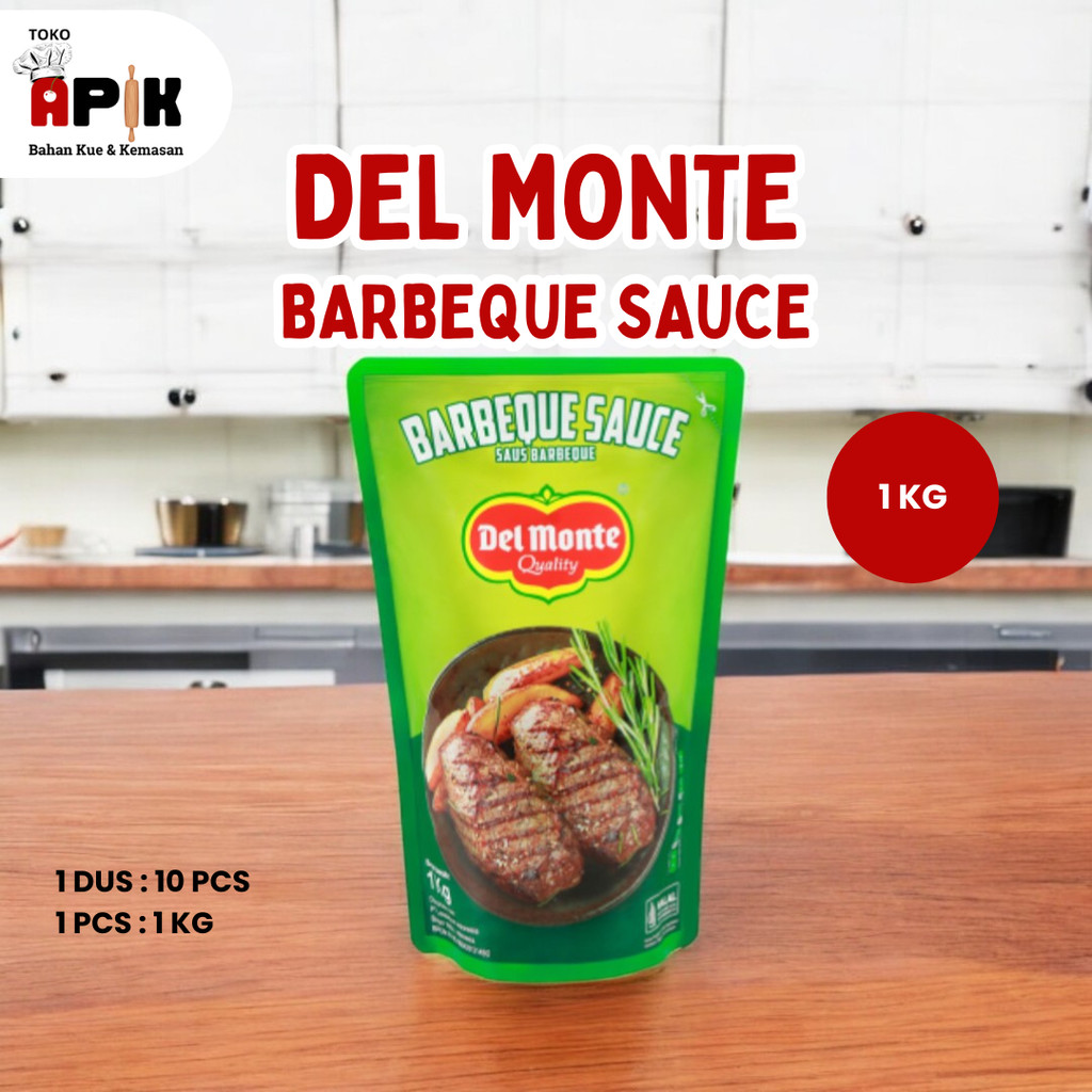 

DELMONTE BARBEQUE SAUCE POUCH 1 KG / SAUS BURGER SANDWICH PIZZA / OLESAN GRILL
