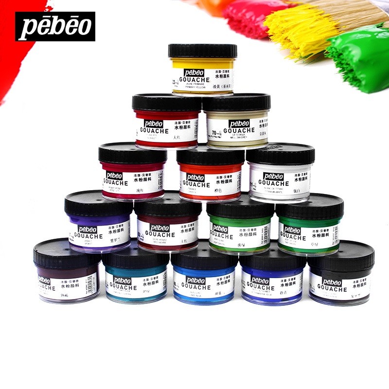 

France Pebeo Gouache Pigment Concentrated Advertising Paint Sketch Paint 80ml Beginner Gouache Art Supplies Student Supplies