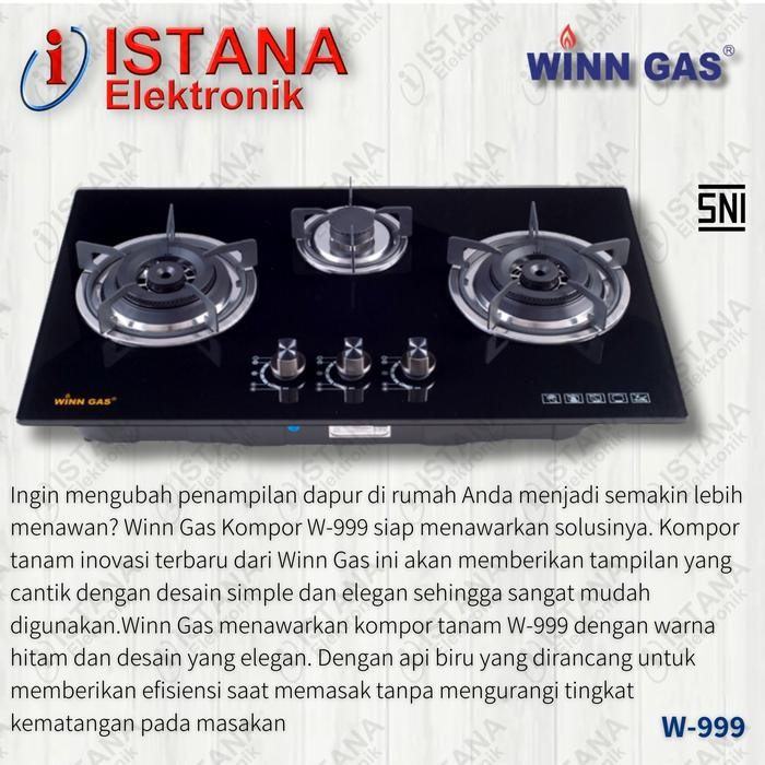 WINN GAS KOMPOR GAS TANAM 3 TUNGKU W-999