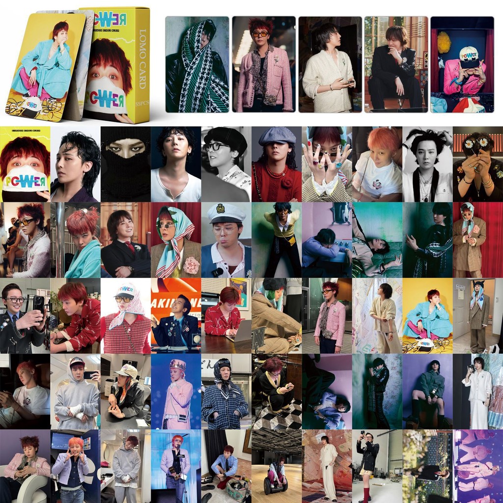 

55 PIECES OF QUAN ZHILONG POWR SMALL CARD G-DRAGON CARD HOME PHOTO CARD COLLECTION LOMO CARD HIGH QUALITY PRINT PHOTO CARD FAN G