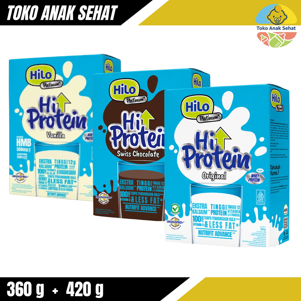 

Susu Hilo Platinum Tinggi Calcium Dan Tinggi Protein 420g Ditambah Glukosamin Dan Omega 3 ASB