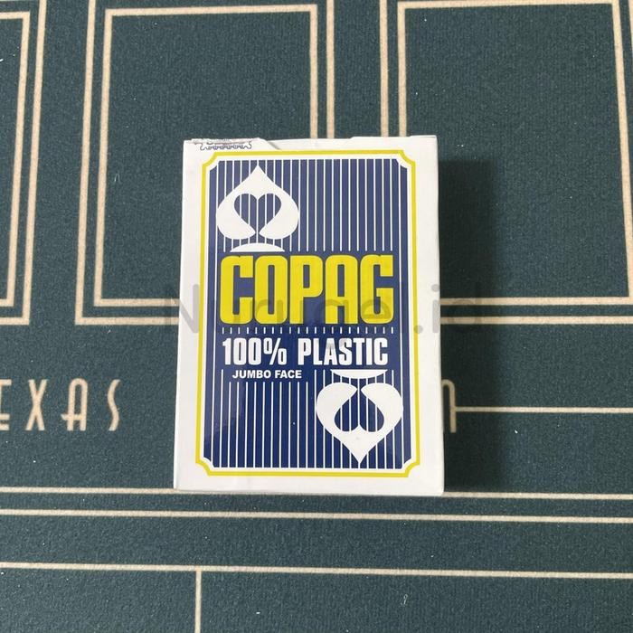 COPAG Playing Card Jumbo Face Plastic PVC teroof Kartu Remi Poker - Biru