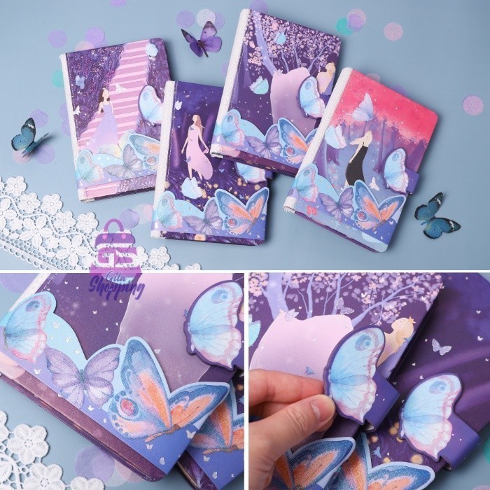 

Magnetic Notebook Diary Butterfly / Jurnal agenda Buku tulis - 1360
