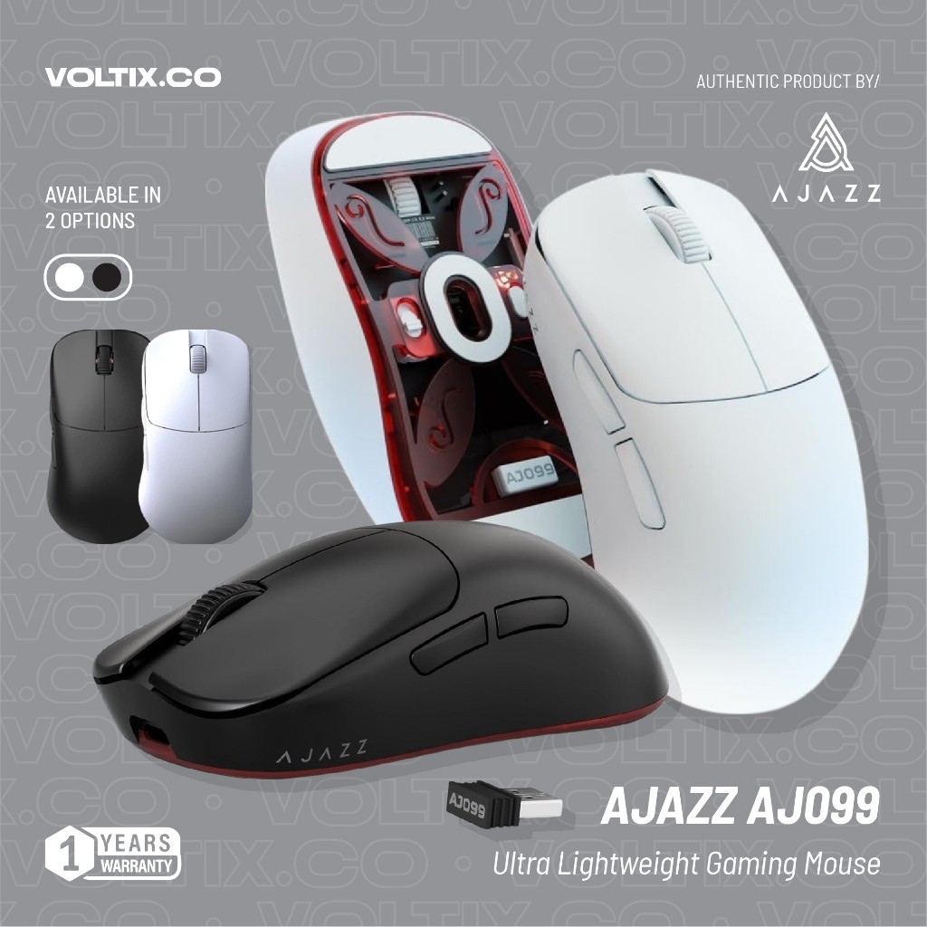Ajazz AJ099 / AJ-099 Ultra Lightweight Dual Mode Gaming Mouse PAW3311 up to 12000DPI