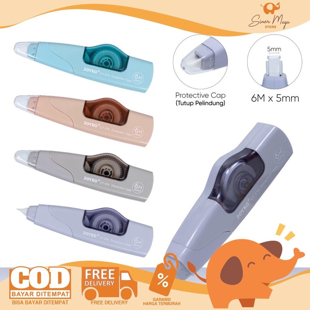 

Joyko Correction Tape 6m x 5mm CT-574 / Pita Koreksi Correction Tape / Tip Ex Kertas Pita Roll