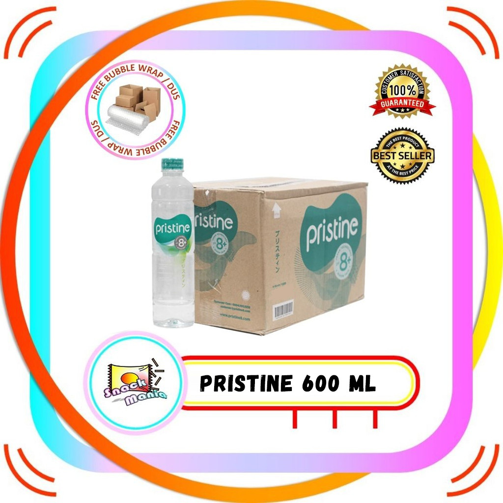 

Pristine 8+ Water 600 ml x 24 Botol Air Mineral Air Alkali
