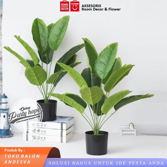Daun Pisang Artificial / Daun Pisang Plastik / Dekorasi Tanaman Hias