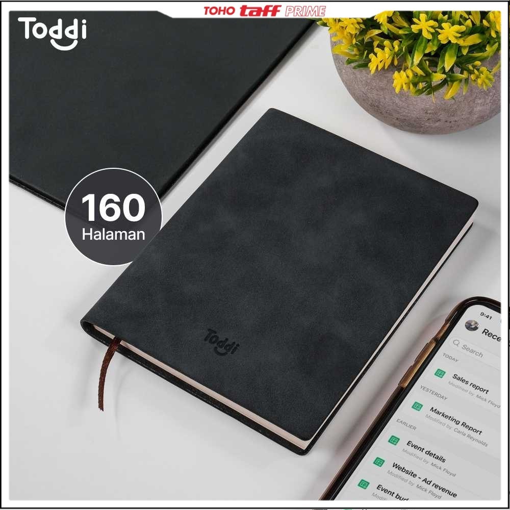 

Toddi Buku Jurnal Hardcover Notebook Diary 68GSM 160 Lembar Grid - 173