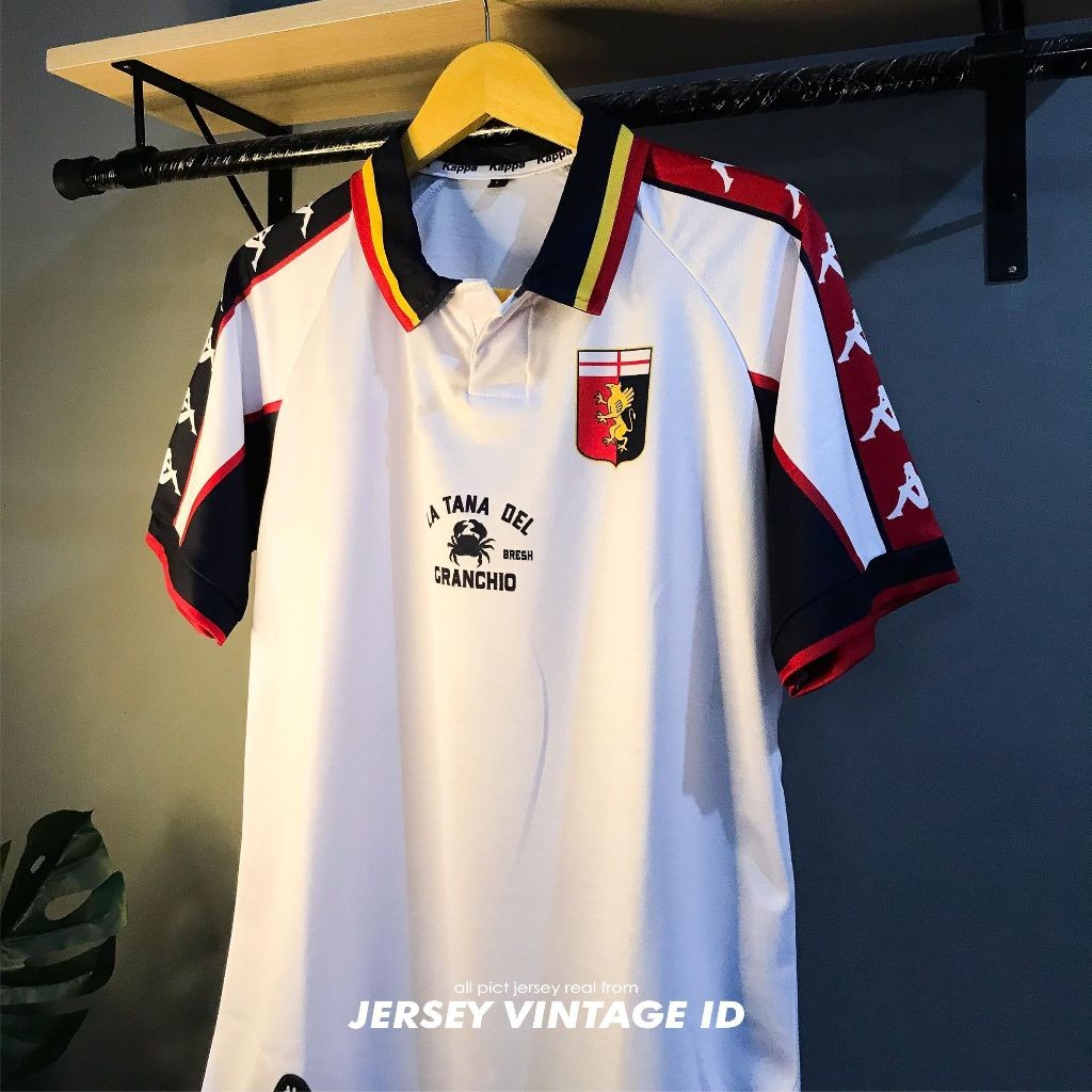 HASBI.SHOP JERSEY RETRO GENOA AWAY 1999-00 MAGLIA KAPPA LENGAN PENDEK | JERSEY VINTAGE CLASIC | BISA