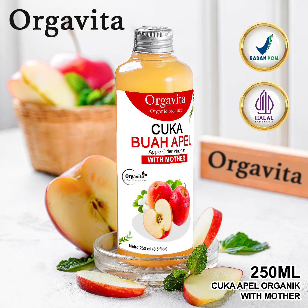

ORGAVITA Cuka Apel With Mother Organik 250ml - Apple Cider Vinegar Asli