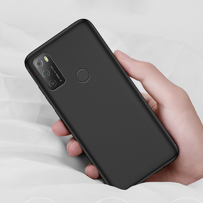Black Soft Silicone Funda Alcatel 1S 2021 3GB 32GB Case 6.52" Soft TPU Good Quality Coque For Alcate