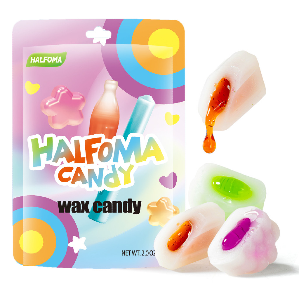 

Lecy.store2 Halfoma Permen Lilin Berbagai Bentuk dan Rasa Buah, Permen Camilan Halal