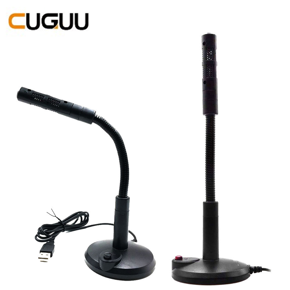Portable USB Studio Microphone Speech Mic Stand Holder USB Desktop Microphone Mini Notebook Computer