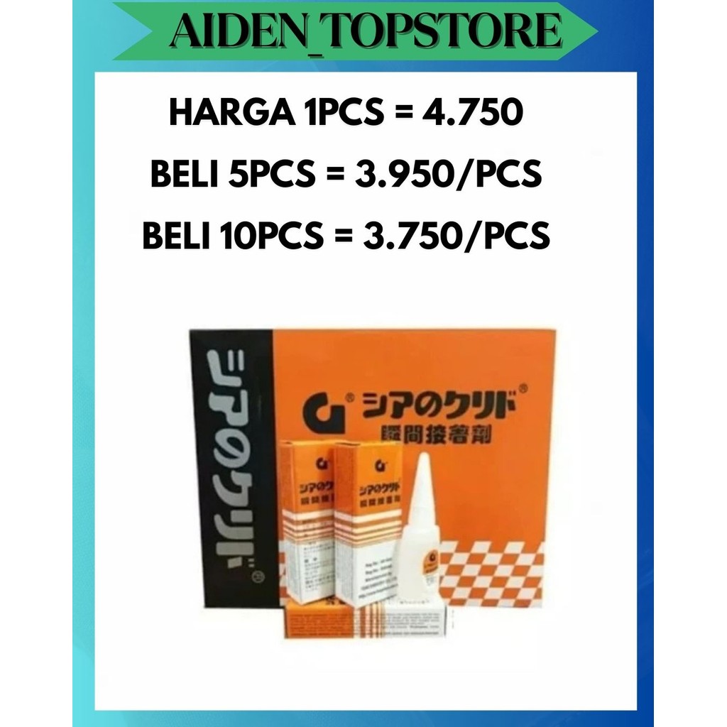 

ATS SUPER GLUE KOREA GLEE / LEM OILY CAIR PEREKAT KUAT ERAT ASLI MURAH SERBAGUNA MANTAP MURAH