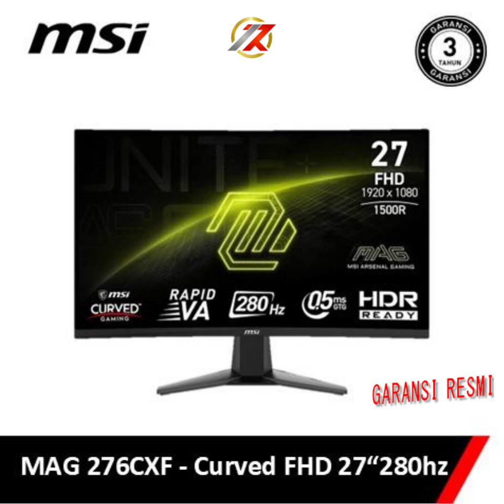 Monitor MSI MAG276CXF MAG 276CXF 27" FHD CURVED GAMING MONITOR [1080p, 280Hz]