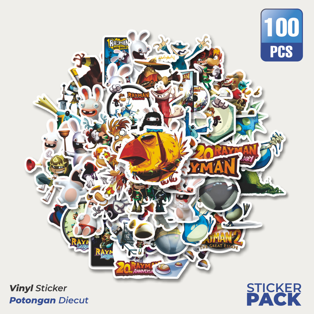 

Stiker Vinyl Stiker Game Series Rayman Universe Character Mix 2 Waterproof Aesthetic- Untuk Laptop, Motor, dan Helm - Paper Stationery Pack