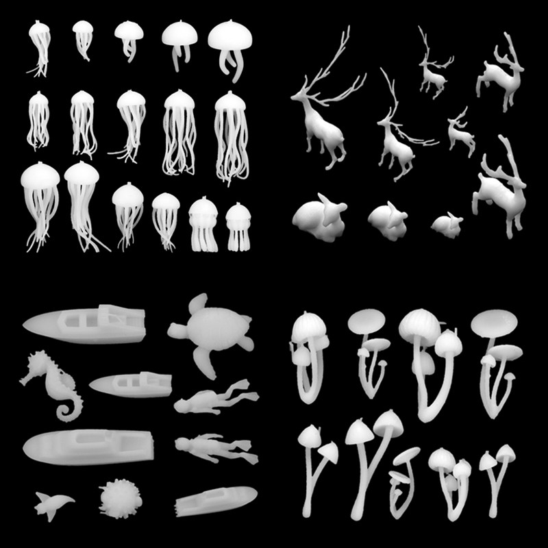 

Mini Jellyfish Resin Filling Material Rose Mushroom Ocean Epoxy Crystal 3D Ornaments Filling For DIY Jewelry Making