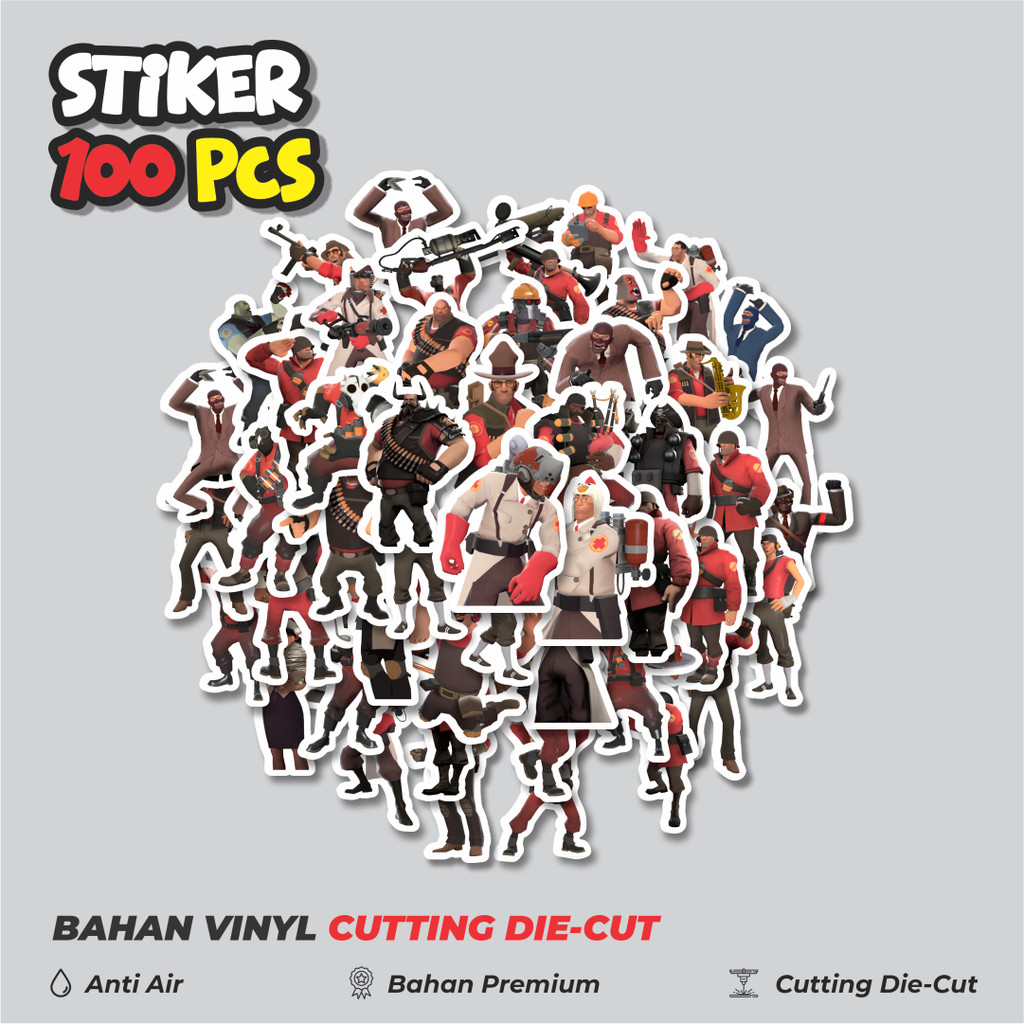 

Terbaru! 50 pcs Stiker Game Series Team Fortres Character V1 Dekorasi Lucu Kreatif untuk Notebook, Skateboard, HP