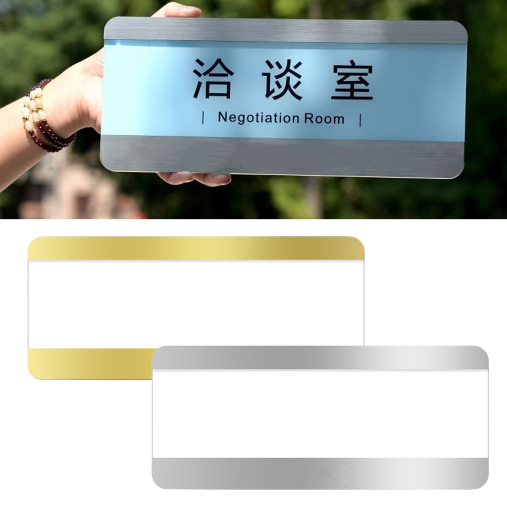 

Papan Pintu Kamar Geser 28*12cm/Baja Anti Karat/Kartu Interchangeable/Aplikasi Kantor-Ruangan-Tanda Peringatan