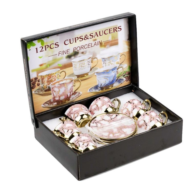liana_roroSHOPGARANSI 100% Cangkir Teko Keramik Piring Lepek Tatakan Kecil Mini Set 6 in 1 Tea Cup T