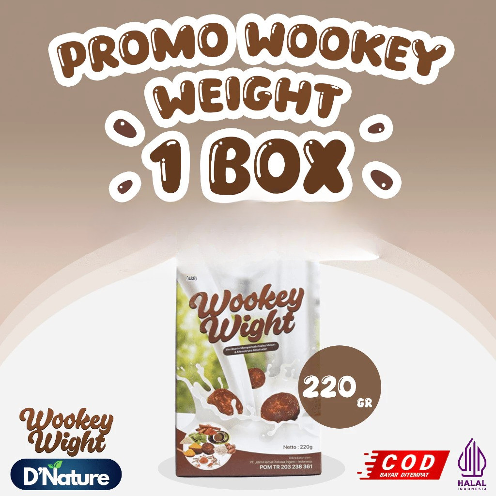 

Wookey Weight - Susu Penggemuk Badan Tinggi Protein Alami 220gr