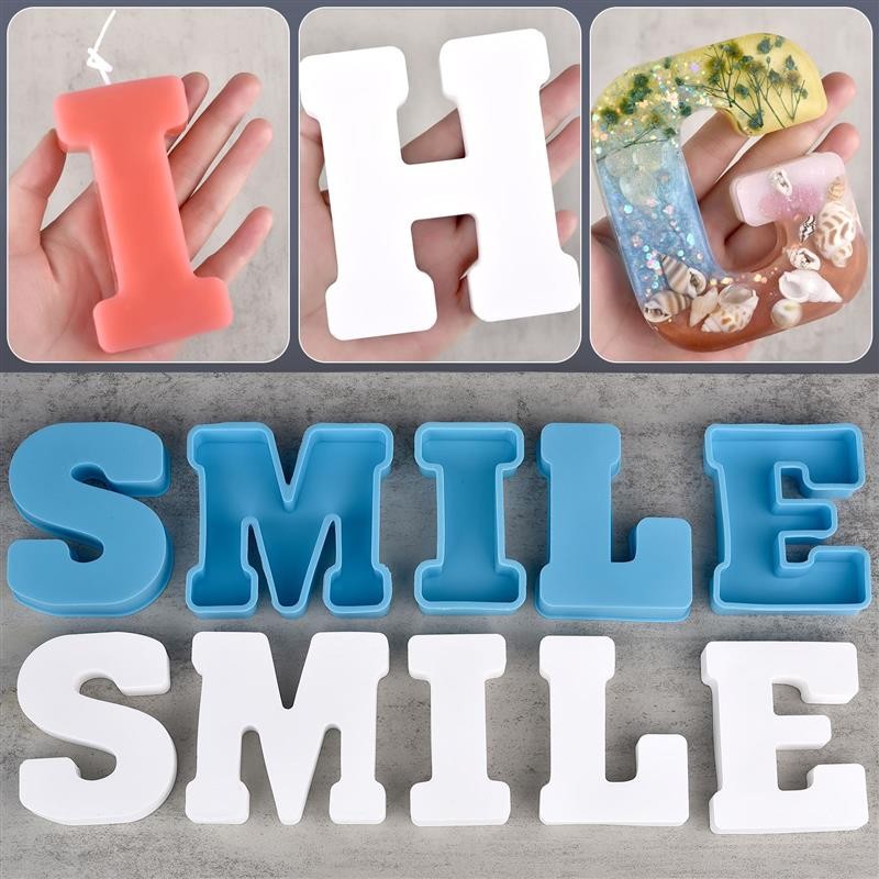 

Large Letter Mould Capital Letters Resin Silicone Mold DIY Epoxy Resin Molds Birthday Party Wedding Home Decoration LED Craft