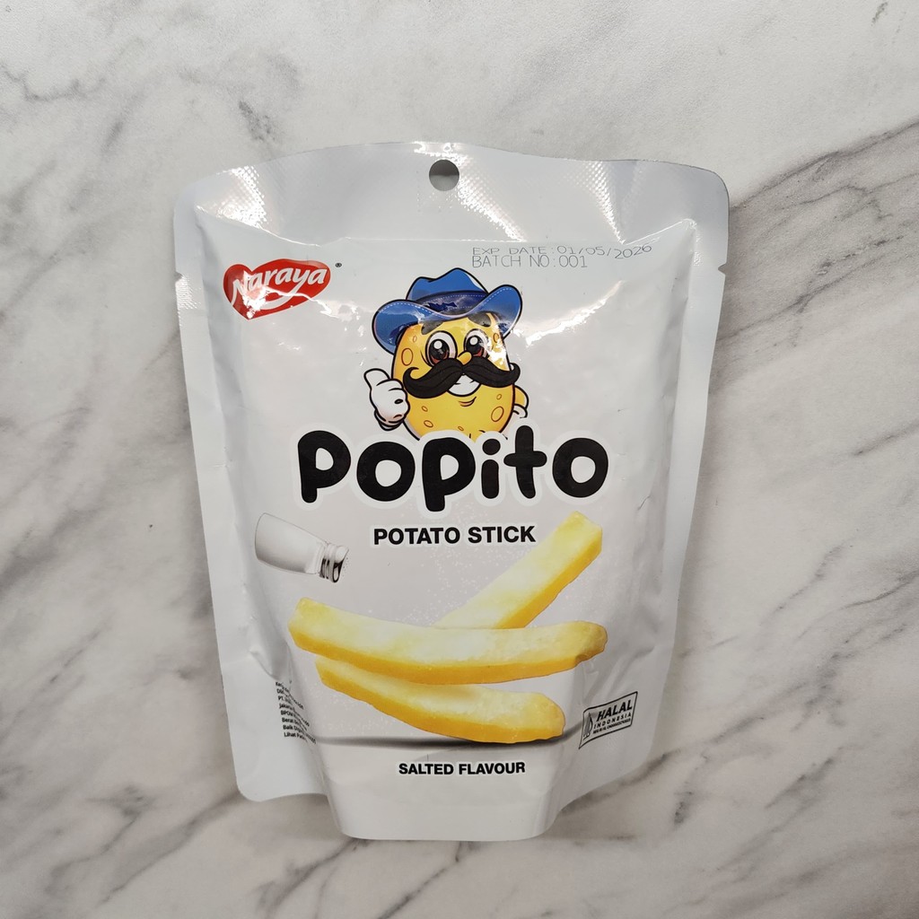 

NARAYA POPITO Potato Stick Snack Kentang Rasa Salted 40g