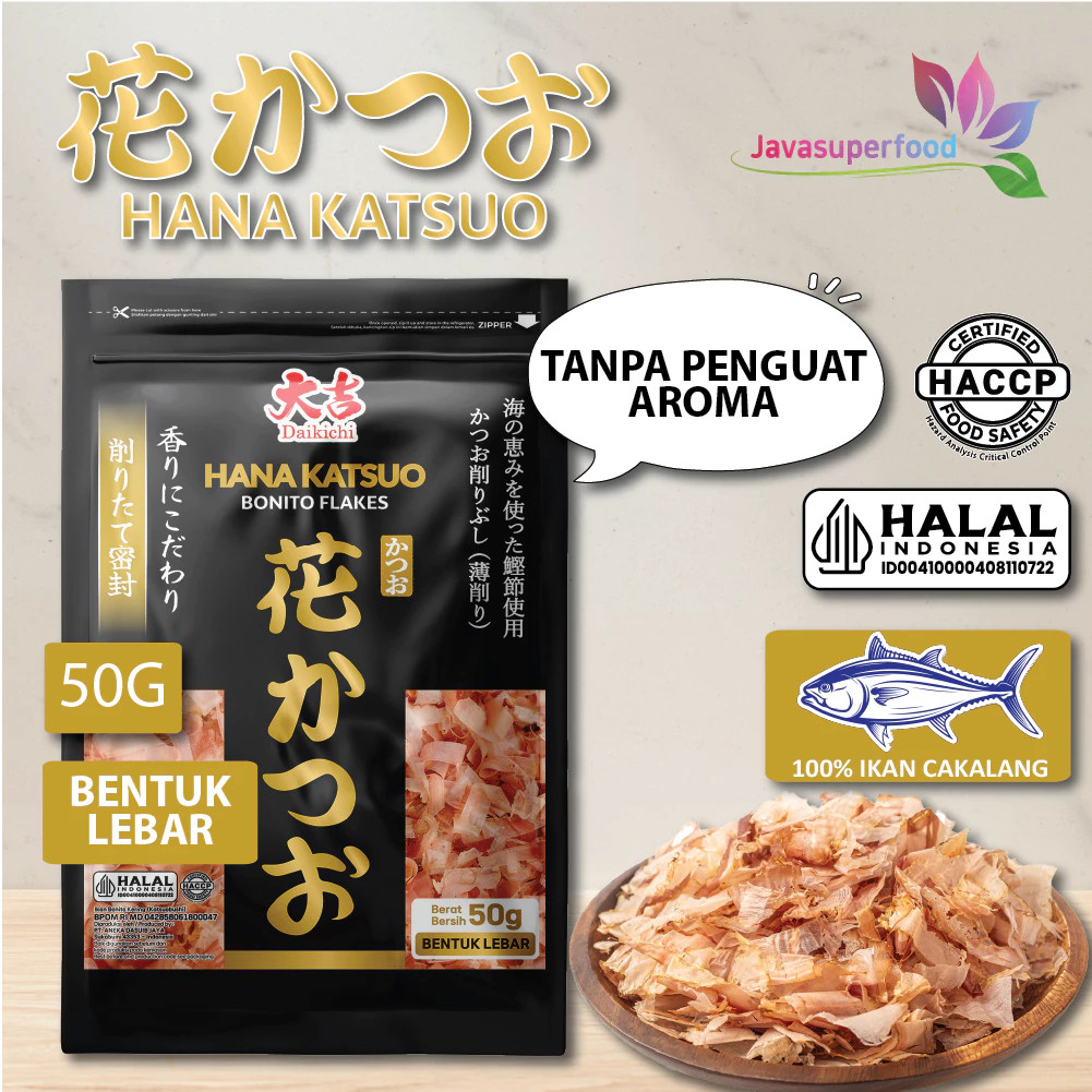 

Abon Ikan Cakalang Asap Daikichi Hana Katsuobushi Gold 50gr Topping Takoyaki