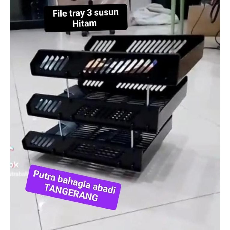 

Sale file tray 3 susun berkualitas bahan plastik - Hitam Tbk