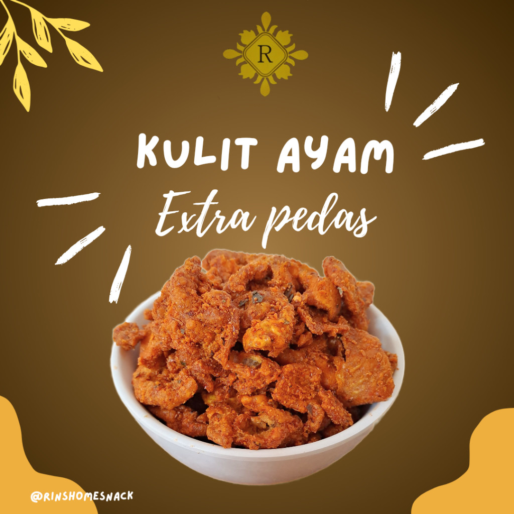 

Kripik Kulit Ayam Pedas Daun Jeruk 100gr Renyah