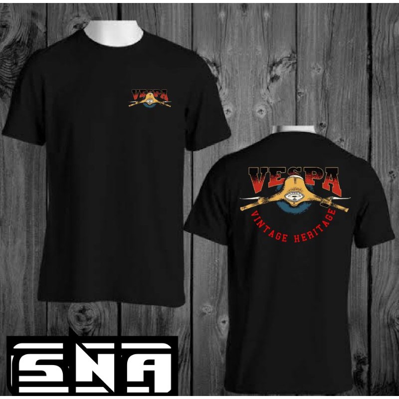 Kaos Vespa Scooter Piagio Original cotton combed 24s super soft Premium