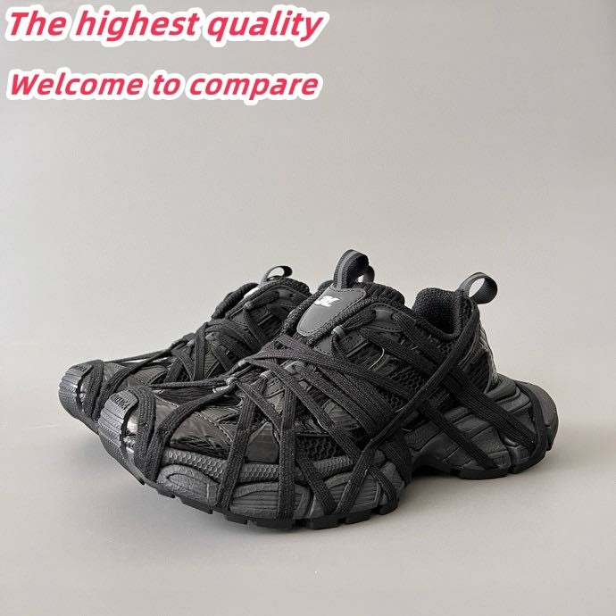 Balenciaga 3XL 24SS Strap Style Casual Sport Running Shoes Unisex black 5650975